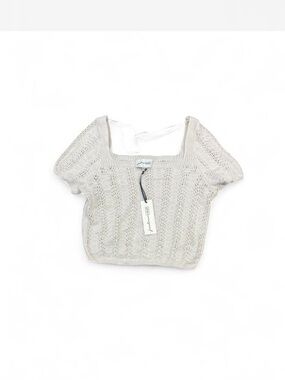 Freshman cream knit sweater top size medium NEW